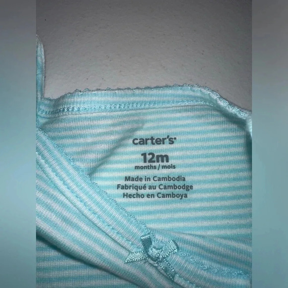 NWOT CARTER'S BABY GIRL 4 CAP SLEEVE BODYSUITS MULTIPLE PATTERNS 3M, 9M, 12M - Picture 3 of 12